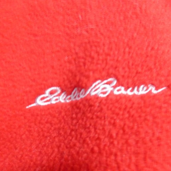 EDDIE BAUER, red & grey, fleece jacket, small, 8 - Picture 3 of 6